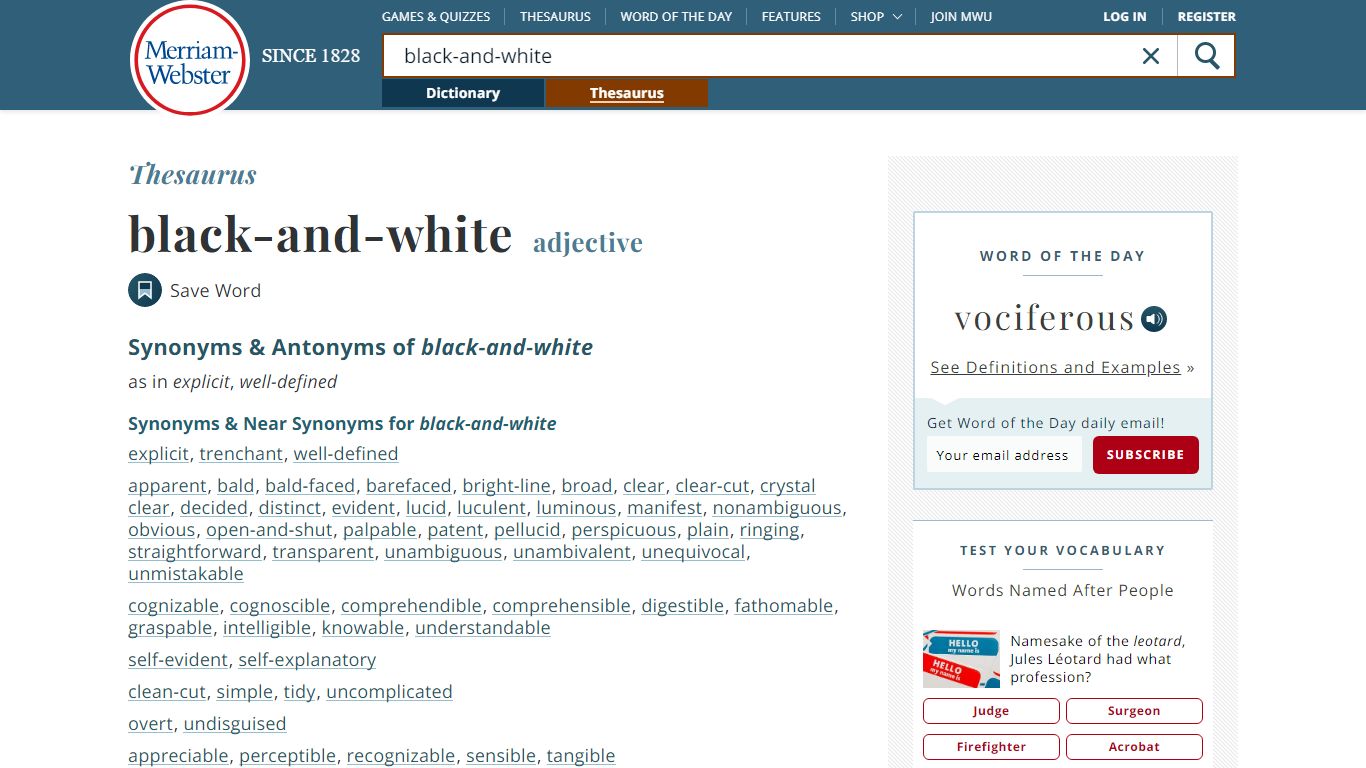 111 Synonyms & Antonyms of BLACK-AND-WHITE - Merriam-Webster